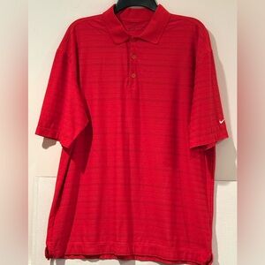 Nike Men's Vibrant Red Polo Shirt